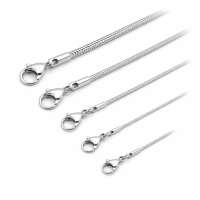 Schlangenkette Edelstahl 316L mit Karabinerverschluss...