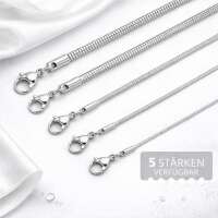 Schlangenkette Edelstahl 316L mit Karabinerverschluss...