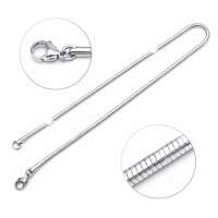 Schlangenkette Edelstahl 316L mit Karabinerverschluss &ndash; unisex Halskette