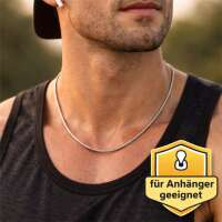 Schlangenkette Edelstahl 316L mit Karabinerverschluss &ndash; unisex Halskette