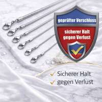 Schlangenkette Edelstahl 316L mit Karabinerverschluss &ndash; unisex Halskette