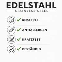 Schlangenkette Edelstahl 316L mit Karabinerverschluss &ndash; unisex Halskette