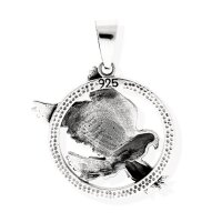 viTalisman Unisex Amulett Kette Anh&auml;nger animalisch Adler aus 925 Sterling Silber geschw&auml;rzt 36078