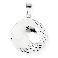 viTalisman Unisex Amulett Kette Anh&auml;nger keltisch Rabe aus 925 Sterling Silber geschw&auml;rzt 36080