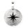 viTalisman Unisex Amulett Kette Anhänger symbolisch Kompass Lebensblume 925 Sterling Silber geschwärzt 36083