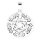 Amulett Kettenanhänger Kette Anhänger Pentakel Pentagramm 925 Sterling Silber geschwärzt 36086