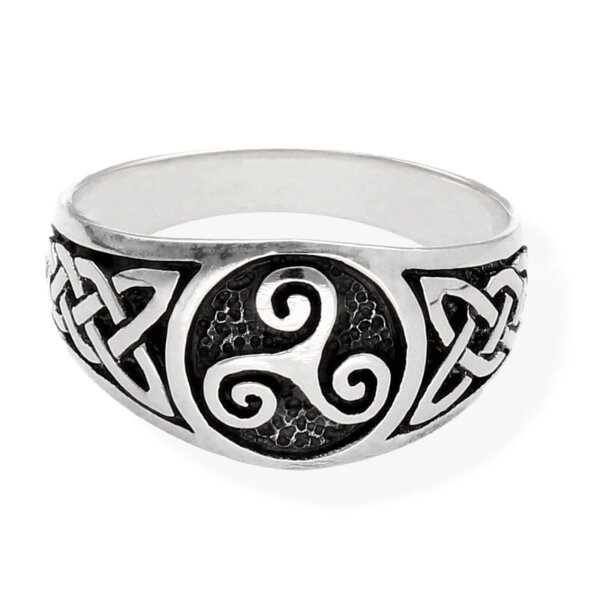 Triskell Ring Triskele keltisch Odin Wotan 925 Sterling Silber Motivring  msr43