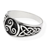 Triskell Ring Triskele keltisch Odin Wotan 925 Sterling Silber Motivring  msr43