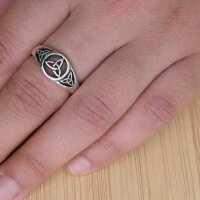 keltischer Knoten Ring nordisch Mittelalter Wotan Wikinger 925 Sterling Silber Motivring  msr46
