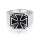 Eisernes Kreuz Ring Fingerring Templerkreuz Bikerring gothic 925 Sterling Silber Motivring  msr54 64 (20,4 mm Ø)