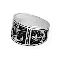 Anker Ring maritim anchor 925 Sterling Silber Bandring  msr51