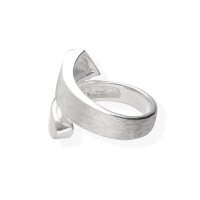 Designer Damenring abstrakt vereist mattiert 925 Sterling Silber Ring  sr-26