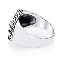 Siegelring Herrenring 925 Silber Ring schwarz Onyx rot Karneol Biker rocker iam13