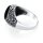 Siegelring Herrenring 925 Silber Ring schwarz Onyx rot Karneol Biker rocker iam15