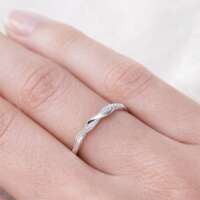 Damenring 925 Sterling Silber mit Zirkonia &ndash; 4 Designs w&auml;hlbar, eleganter Silberring