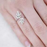 Damenring 925 Sterling Silber mit Zirkonia &ndash; 4 Designs w&auml;hlbar, eleganter Silberring