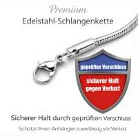Schlangenkette 2mm Edelstahlkette unisex Premium Qualit&auml;t viTalisman